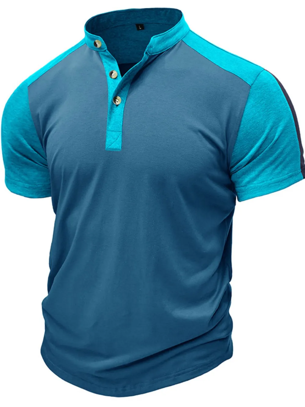 Men's Plus Size Color Block Short Sleeve Polo Shirt, image 6