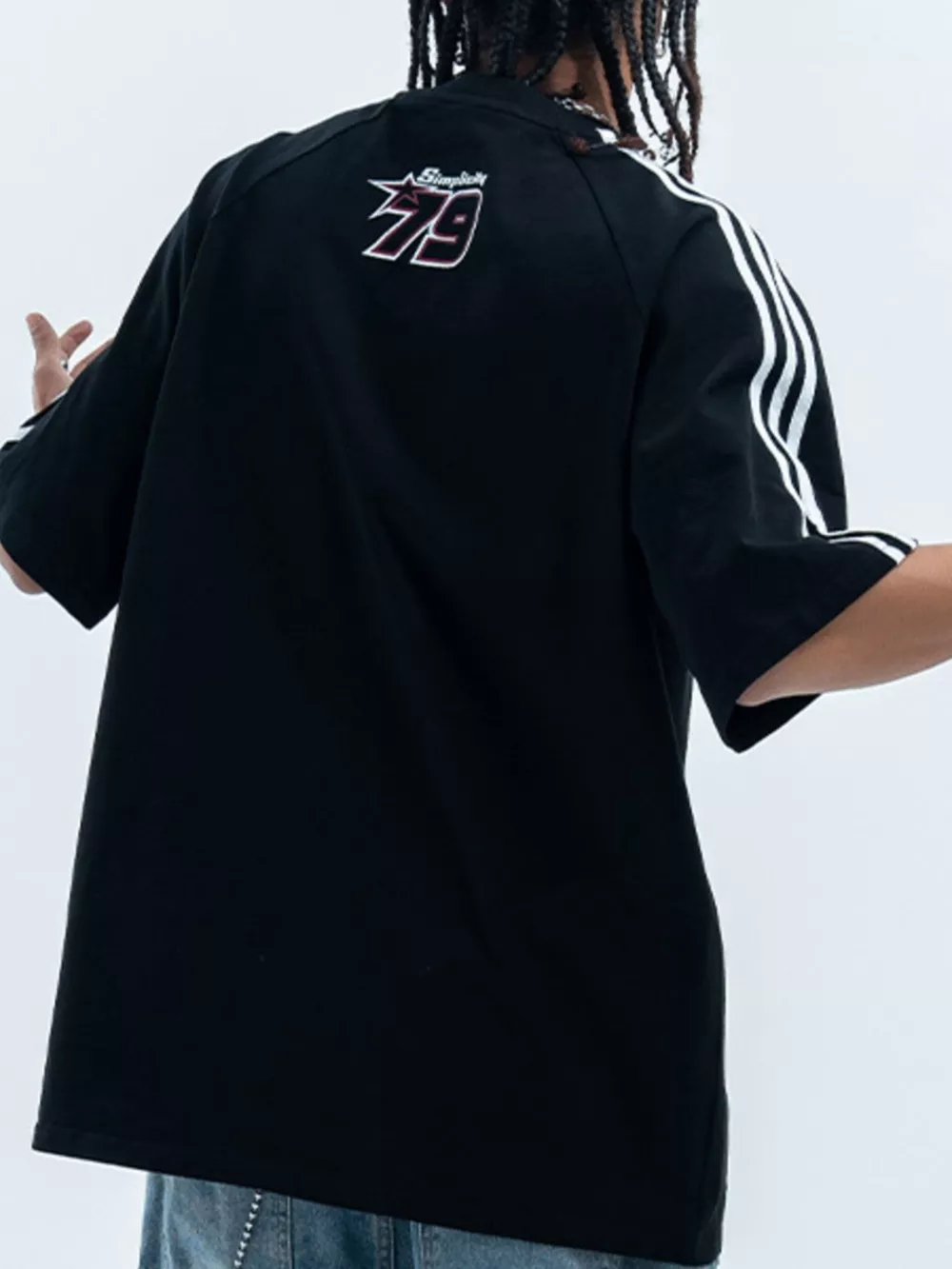 Men's Graphic Round Neck Oversized T-Shirt, image 4
