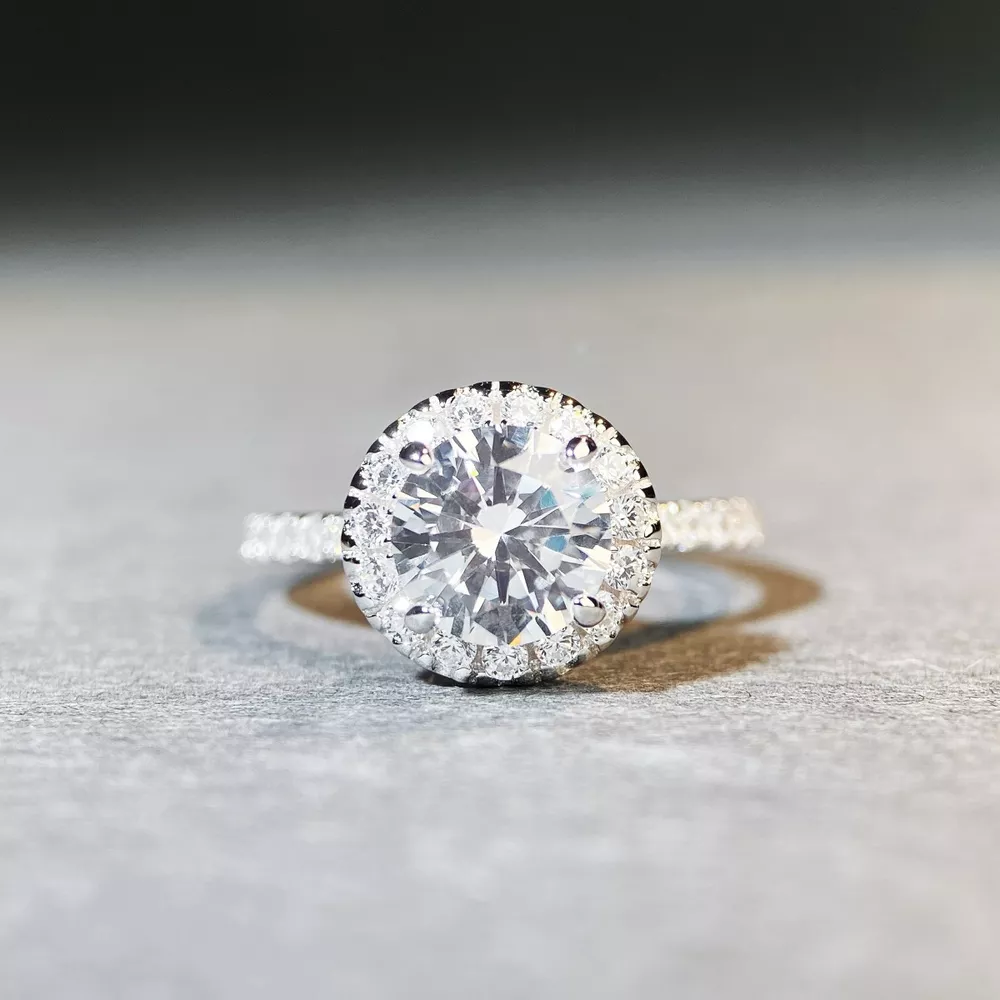 5 Carat Moissanite 925 Sterling Silver Round Ring, image 5