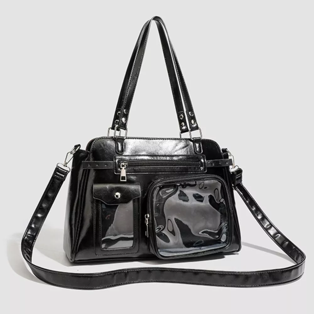 Multi-Pocket Clear Window Shoulder Bag, image 3