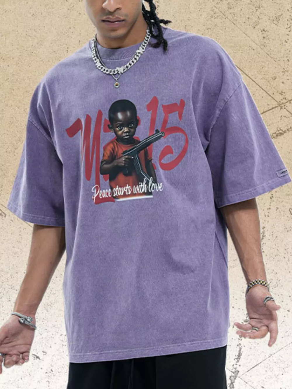 Men's Graphic Round Neck Half Sleeve T-Shirt, image 2