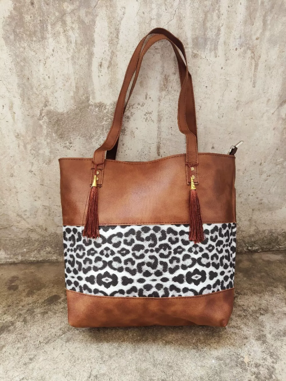 Tassel Leopard Tote Bag, image 5