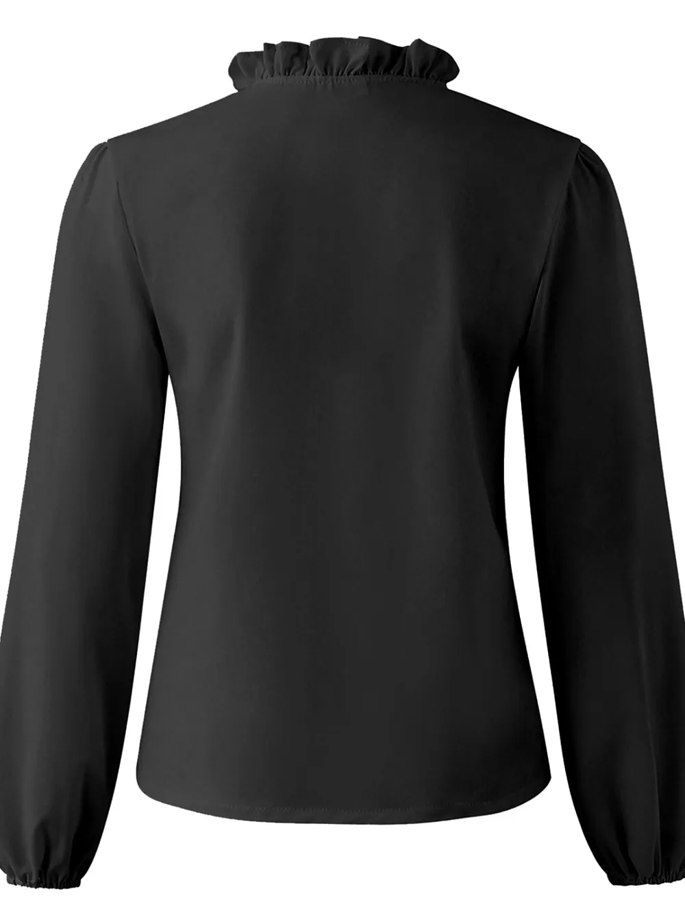Ruffled V-Neck Long Sleeve Blouse, image 12
