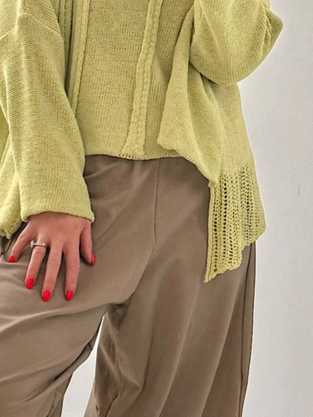 High-Low Drop Shoulder Sweater, image 7