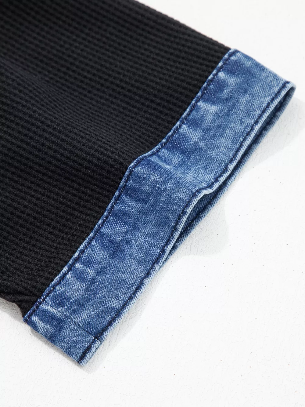 Denim Trim Button Detail Top, image 6
