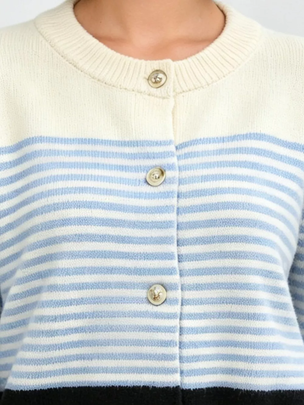 Color Block Striped Button Up Cardigan, image 5