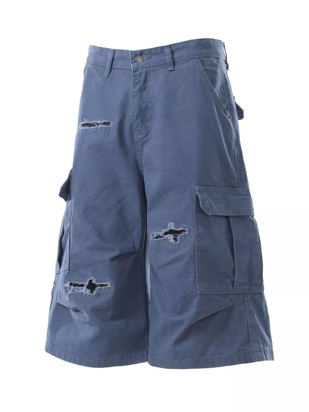 Men's Distressed Cargo Capris, image 2