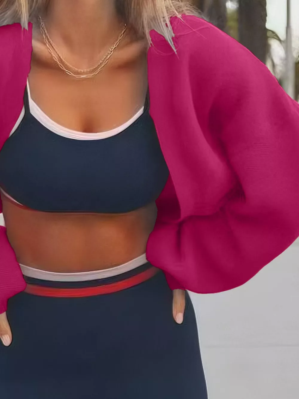 Open Front Cropped Cardigan, image 16