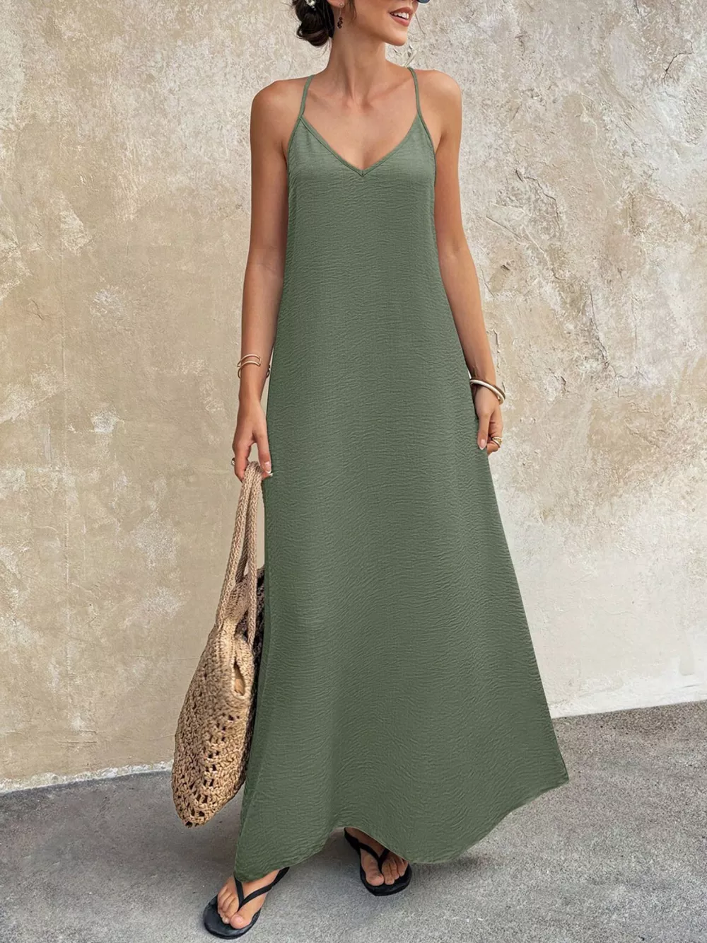 V-Neck Maxi Cami Dress, image 22