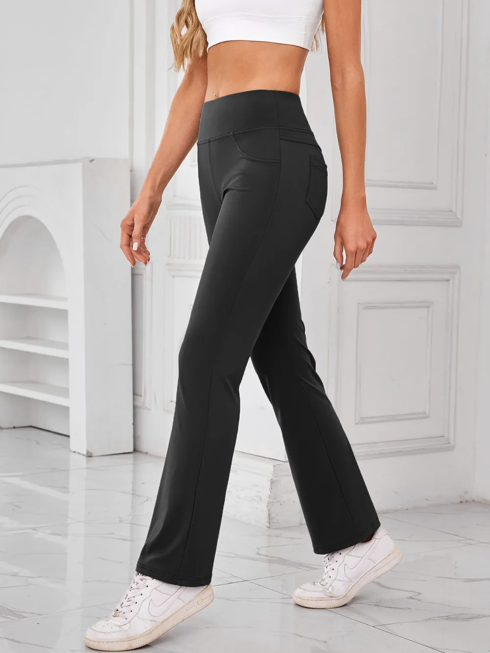High Waist Active Pants with Pockets, image 10
