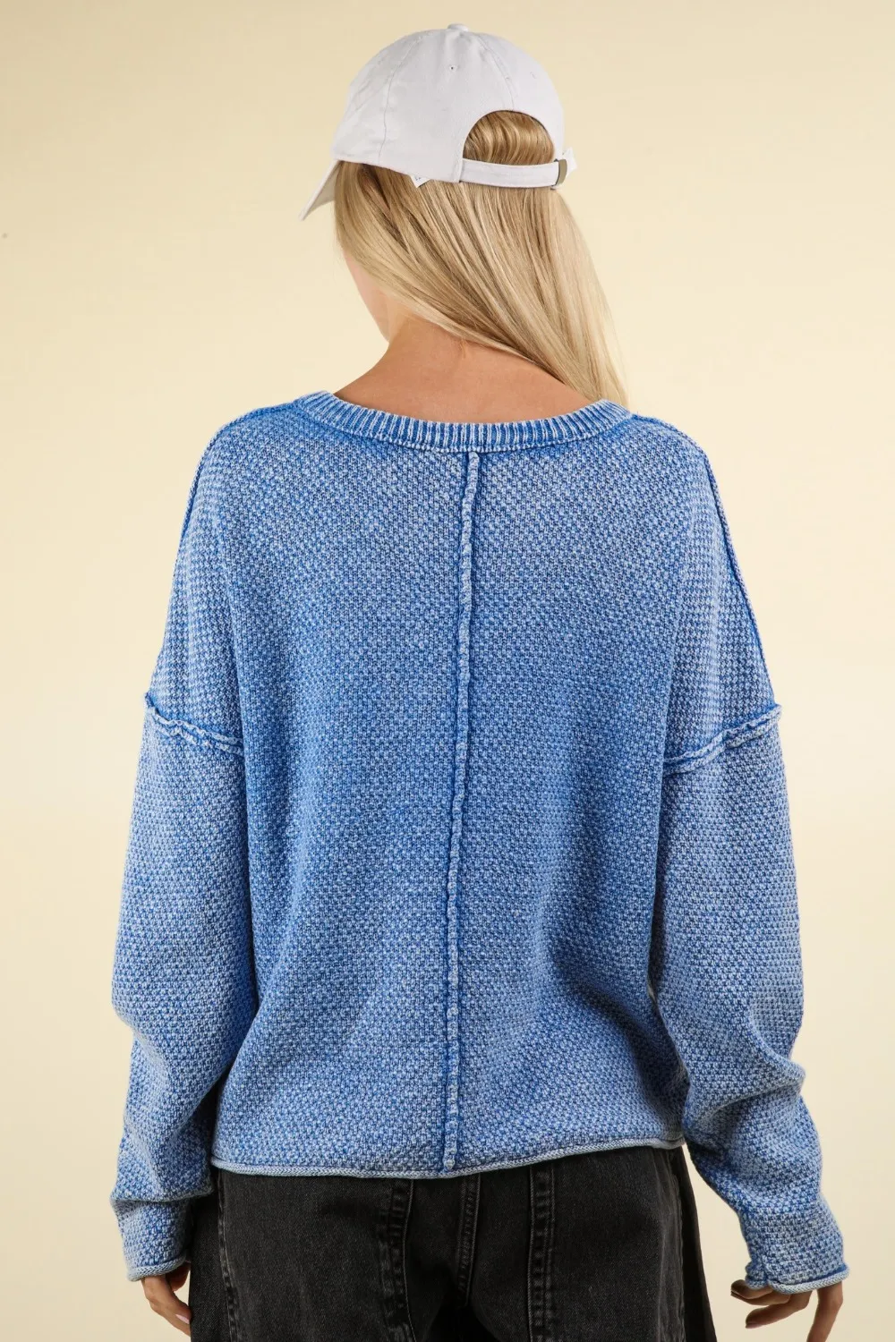 Mineral Washed Exposed Seam Sweater, image 2
