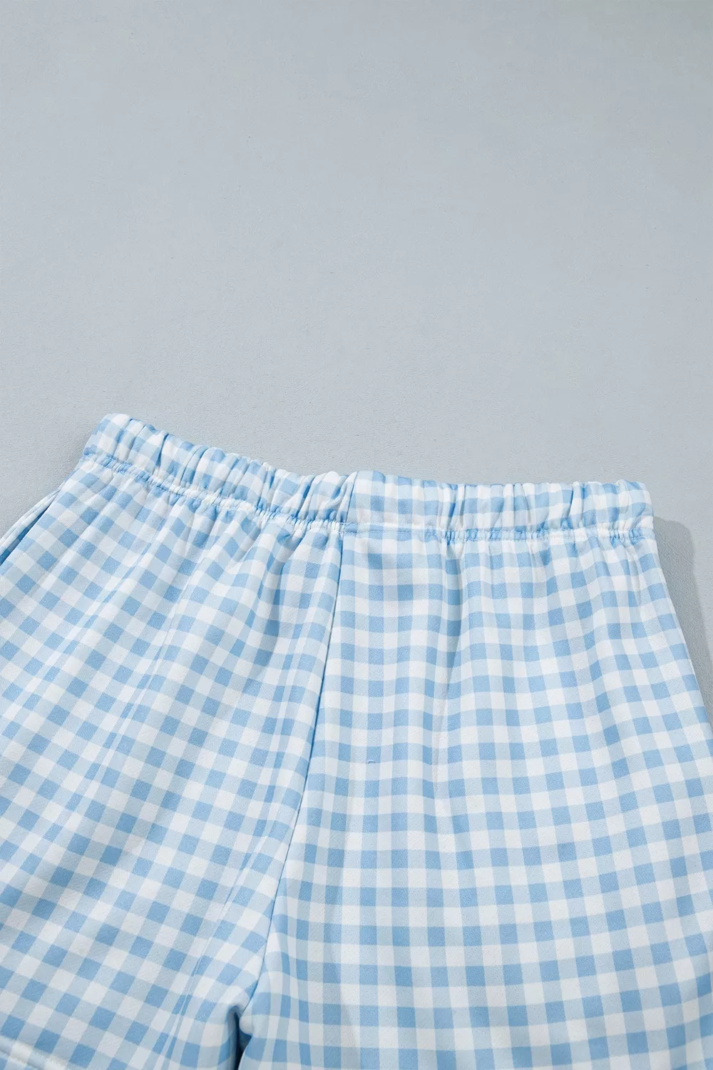 Gingham Long Sleeve Sweatshirt and Shorts Set, image 10