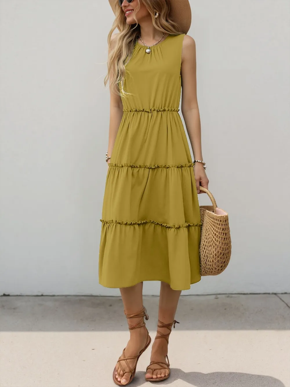 Frill Tiered Midi Dress, image 13