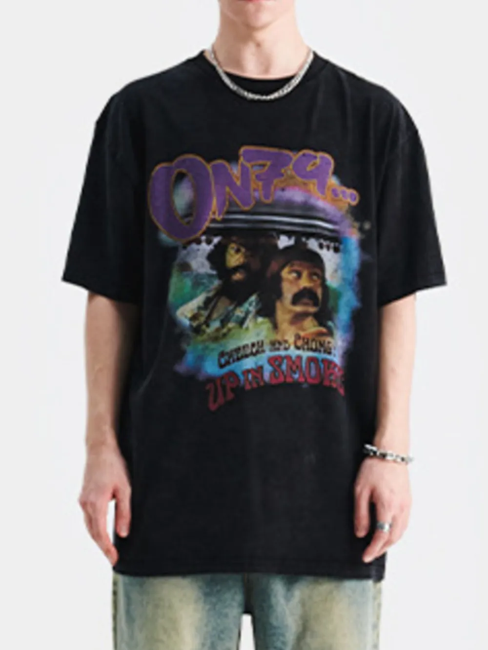 Men's Graphic Round Neck Short Sleeve T-Shirt, image 2