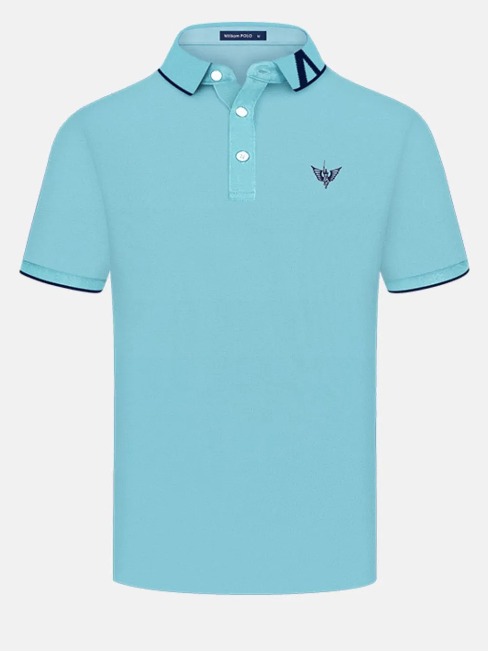 Men's Plus Size Contrast Trim Short Sleeve Polo Shirt, image 6