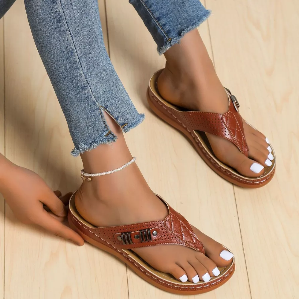 Toe Post Wedge Sandals, image 8