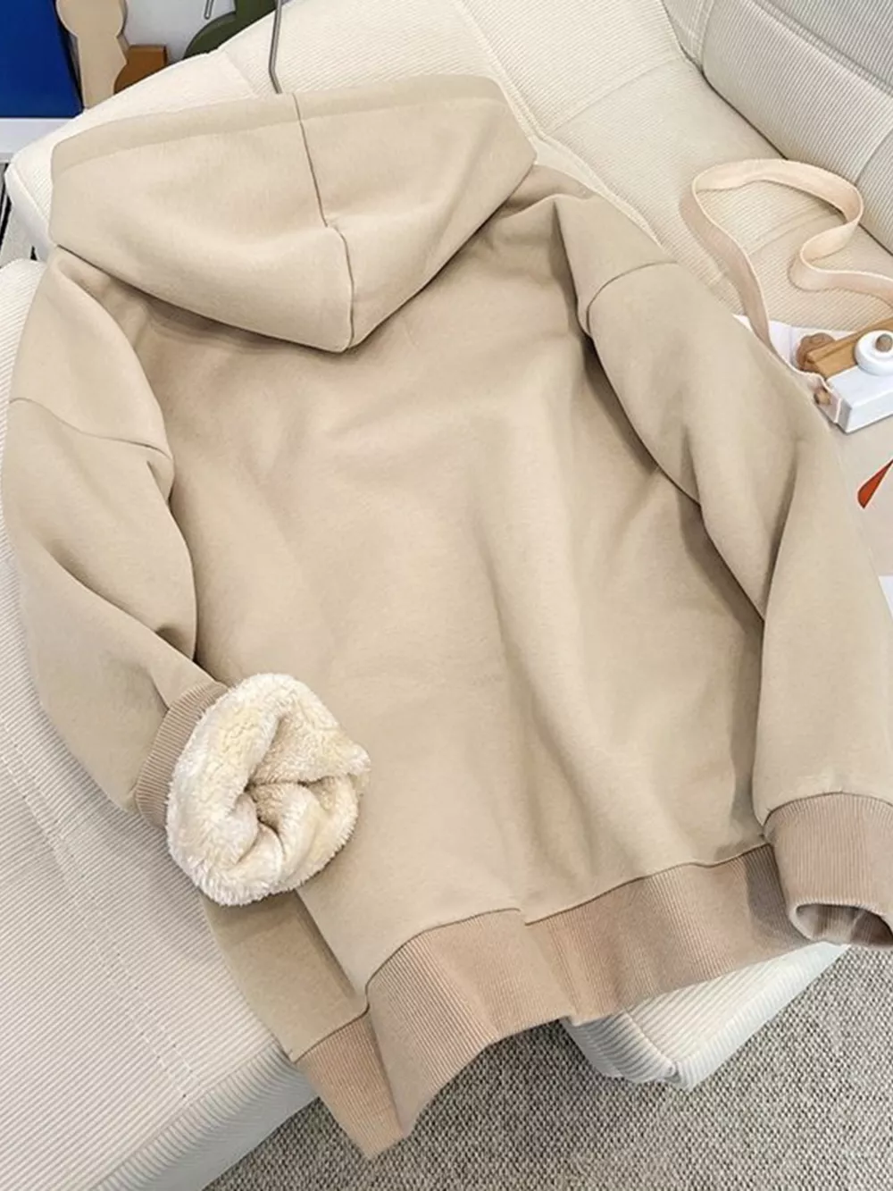 Fleece-Lined Zip-Up Hoodie, image 3