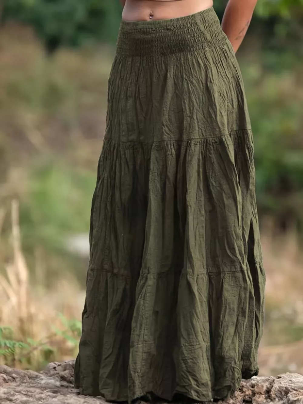 Tiered Maxi Skirt, image 7