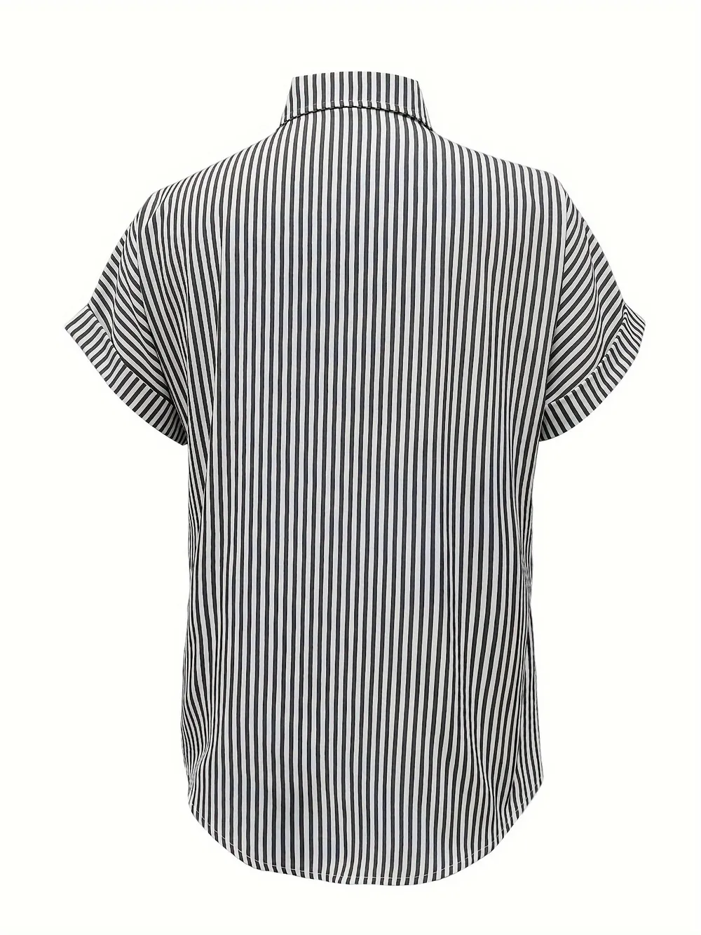 Full Size Striped Button-Up Casual Shirt with Pocket Plus Size, image 10