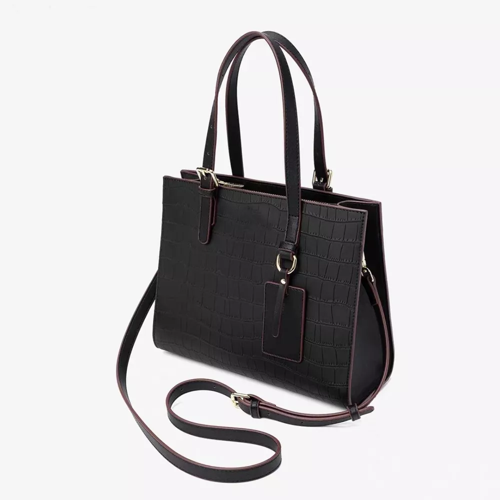 Crocodile Pattern Crossbody Bag, image 3