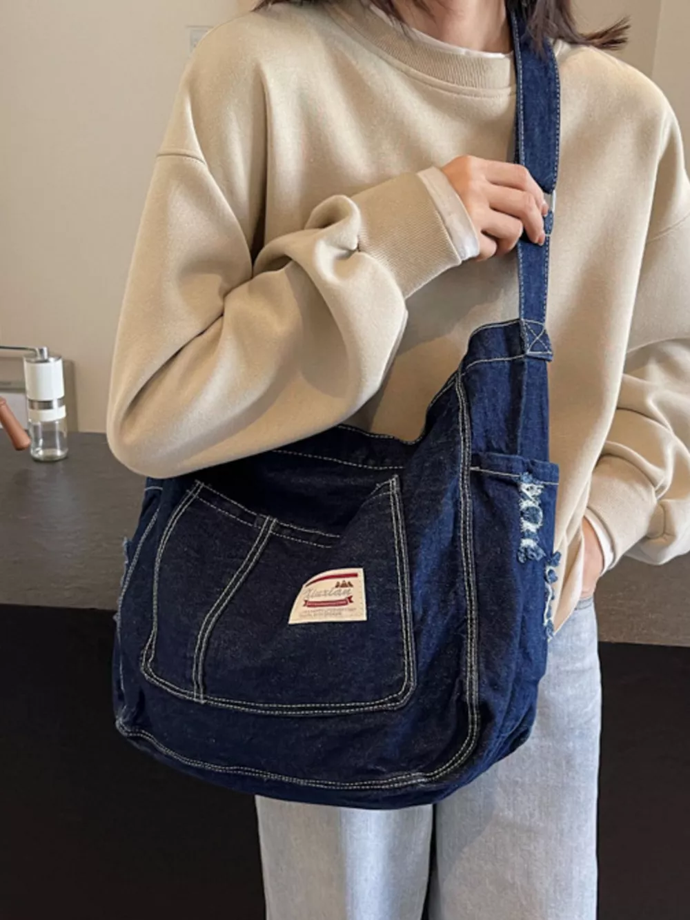 Casual Denim Crossbody Bag, image 4