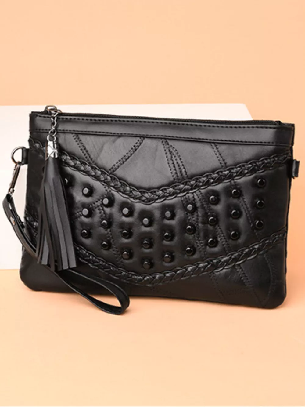 Studded Leather Crossbody Bag, image 5