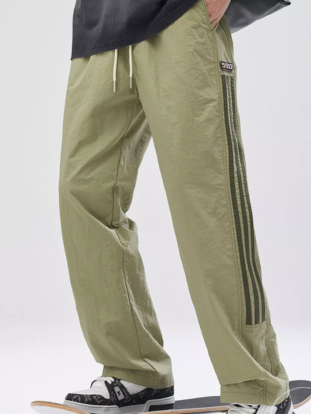 Men's Full Size Striped Wide Leg Pants Plus Size, image 9