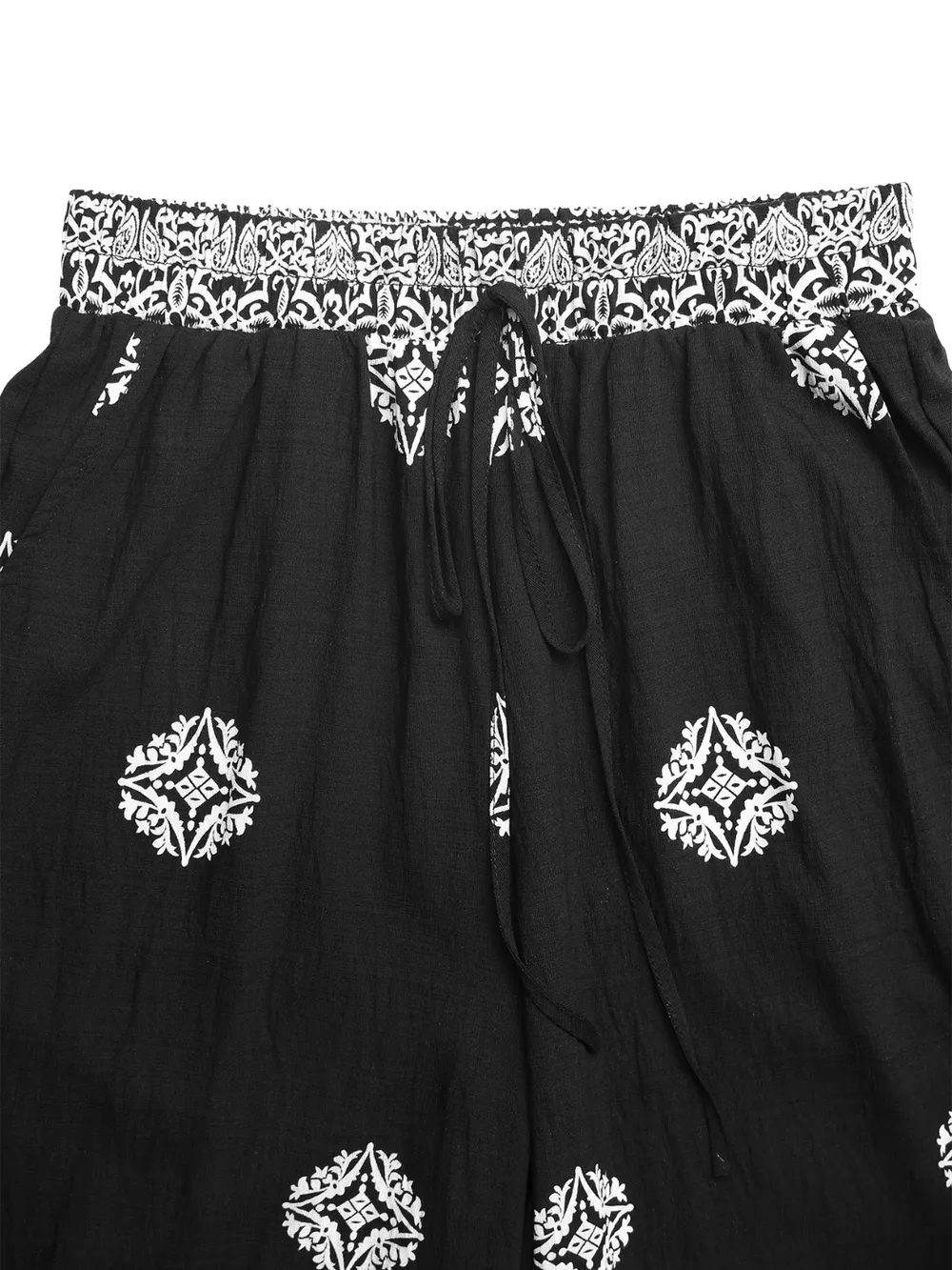Boho Print Wide Leg Pants, image 4