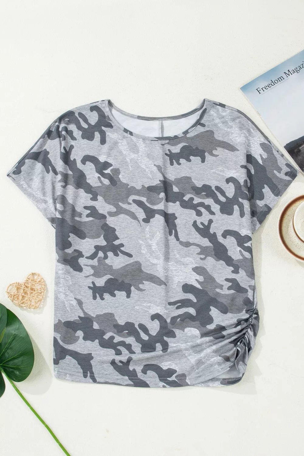 Camo Print Casual T Shirt, image 6