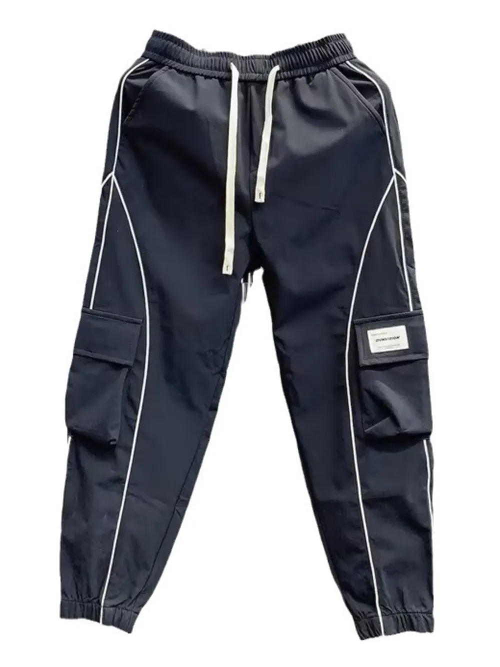 Men's Plus Size Stripe Cargo Joggers, image 7