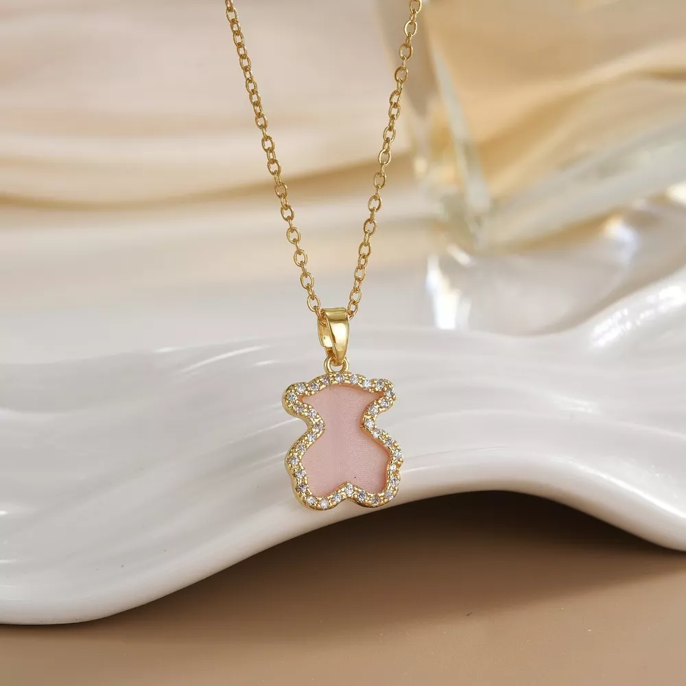18K Gold-Plated Bear Pendant Necklace, image 4