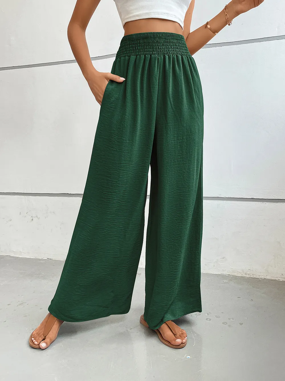 Wide Leg Pants with Pockets, image 12