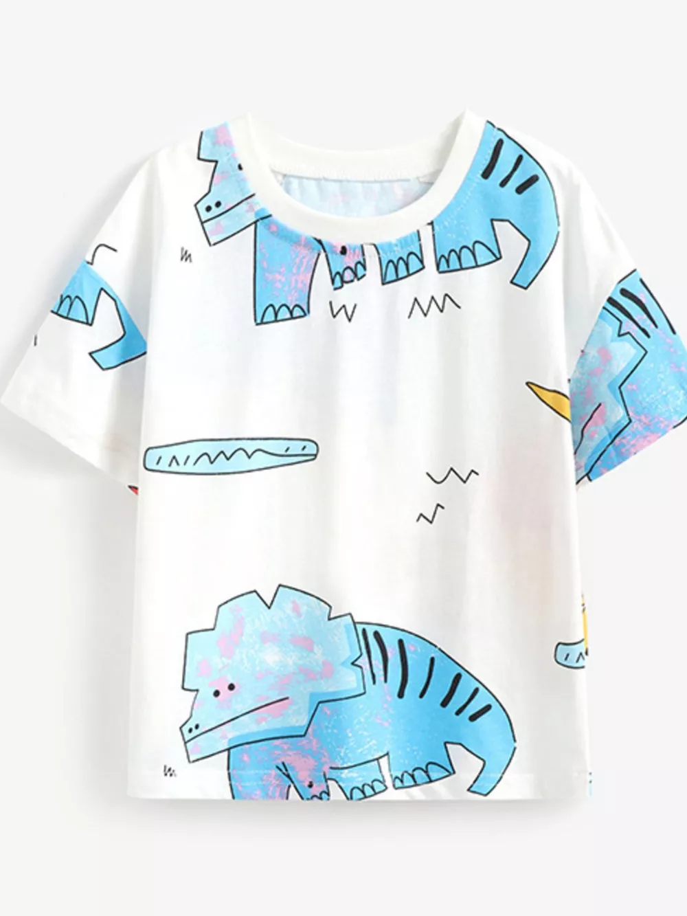 Children's Dinosaur Print Round Neck T-Shirt, image 2