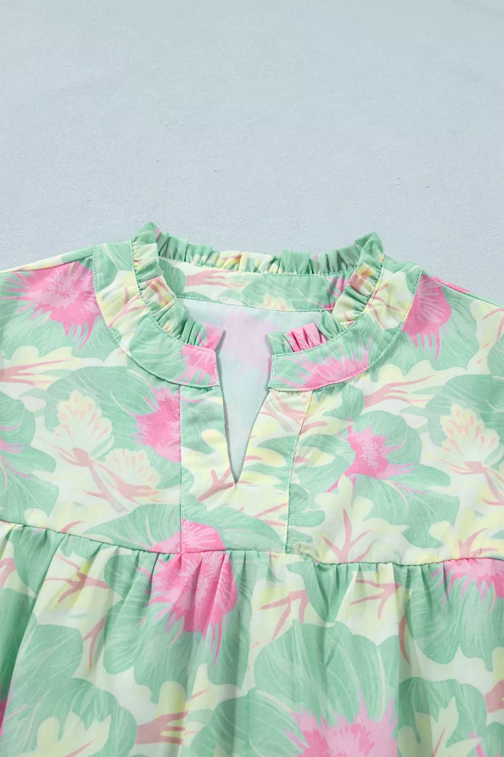 Floral Print Puff Sleeve Blouse, image 4