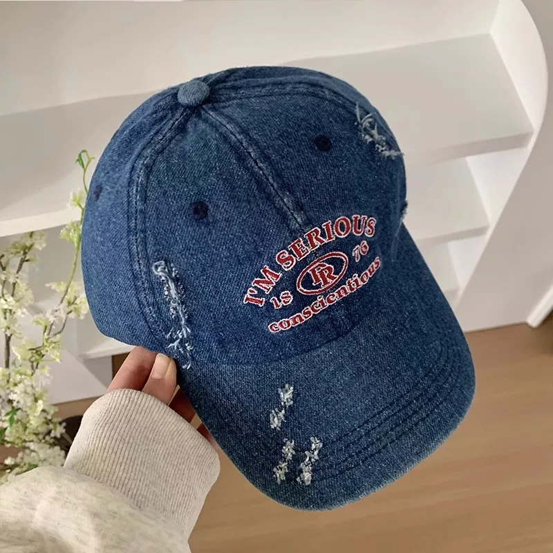Embroidered Distressed Baseball Cap, image 5