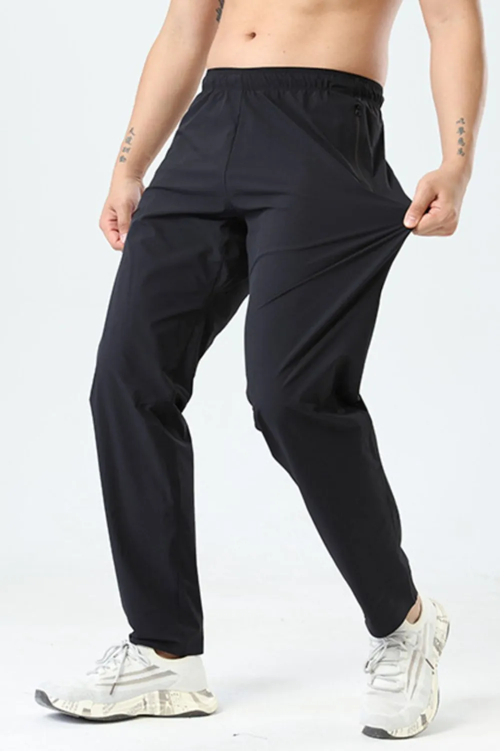 Men's Plus Size Elastic Waist Loose Fit Pants