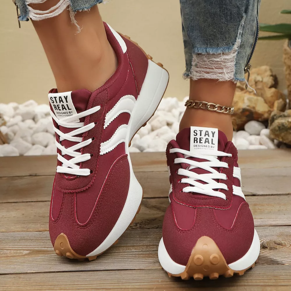 Round Toe Lace Up Sneakers, image 7
