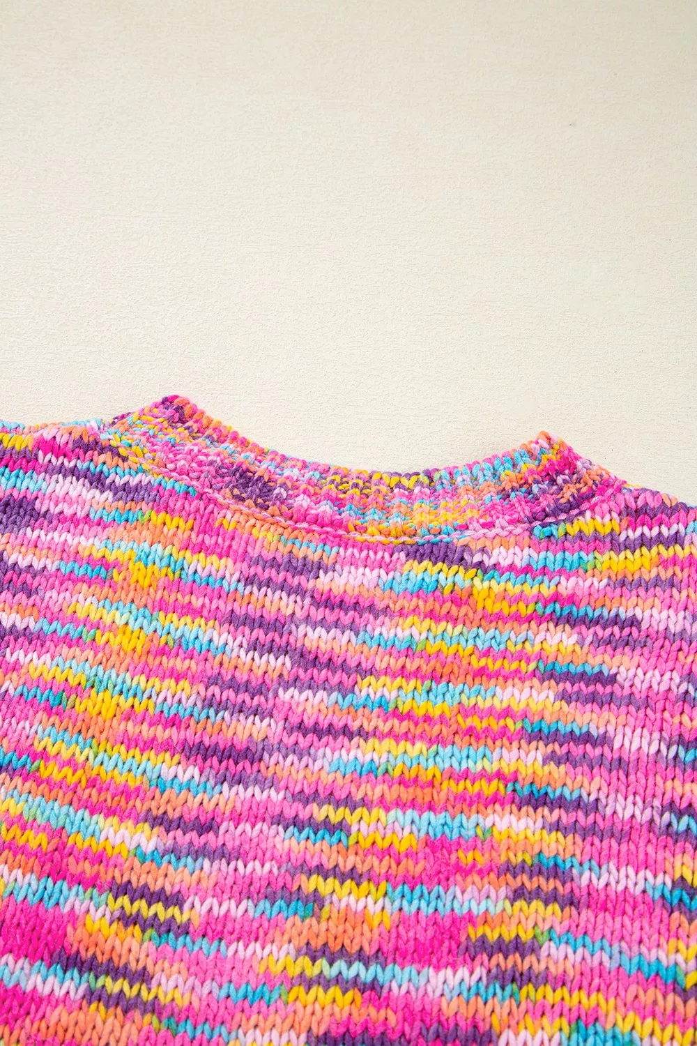 Colorful Knit Crew Neck Sweater, image 6