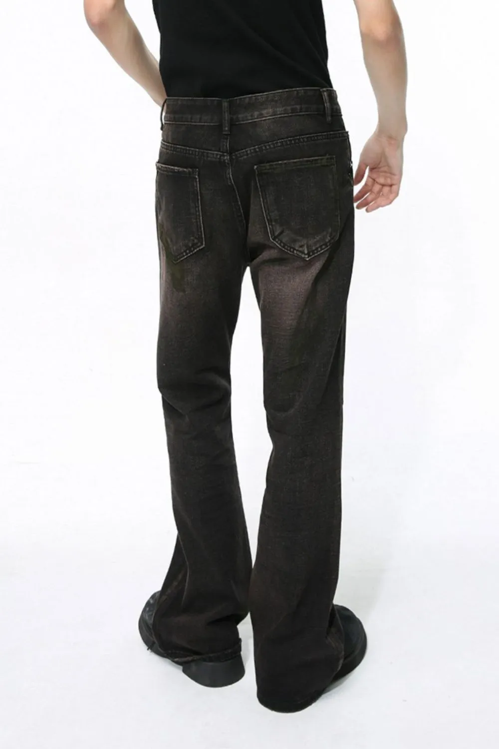 Men's Clean Fit Bootcut Jeans with Pockets, image 2