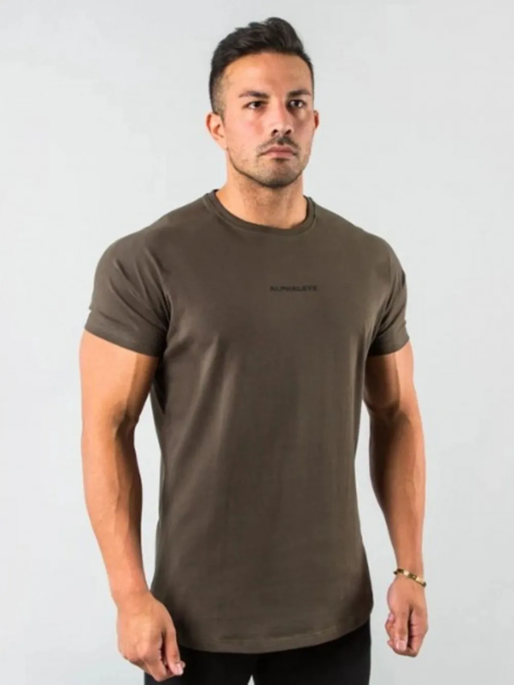 Men's Plus Size Letter Round Neck Short Sleeve T-Shirt, image 8