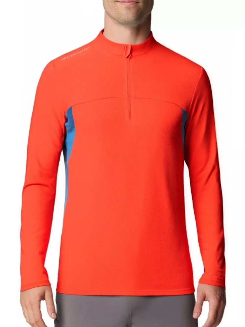 Men's Plus Size Long Sleeve Active T-Shirt with Zipper, image 2