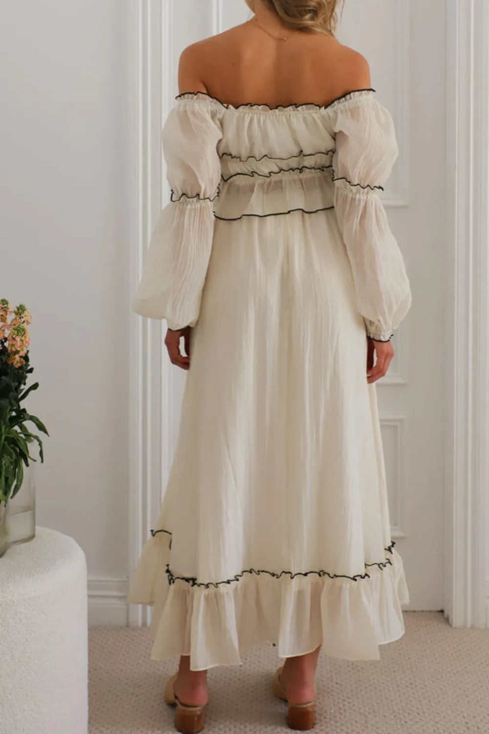 Off-Shoulder Top and Skirt Set, image 4