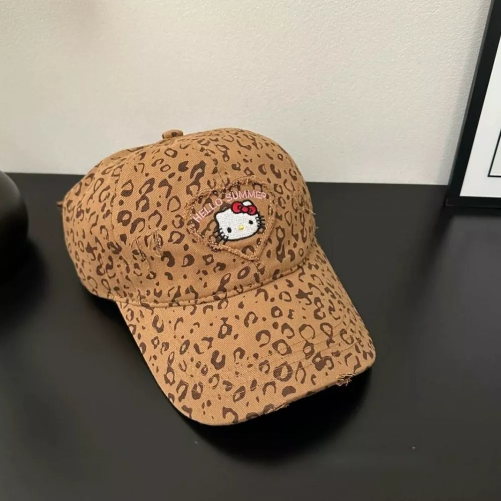 Embroidered Leopard Print Baseball Cap, image 3