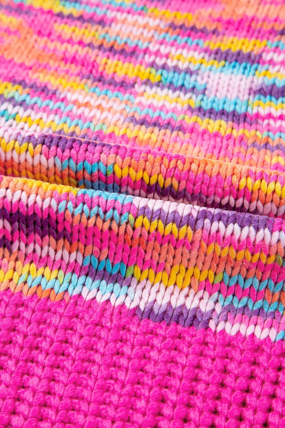 Colorful Knit Crew Neck Sweater, image 7