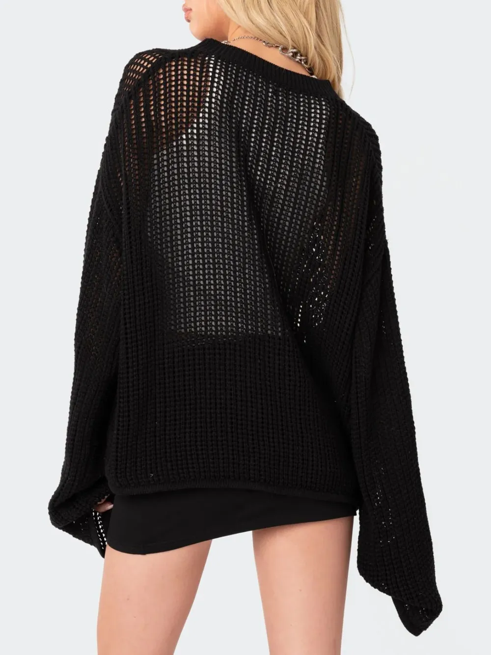 Star Round Neck Long Sleeve Knit Top, image 10