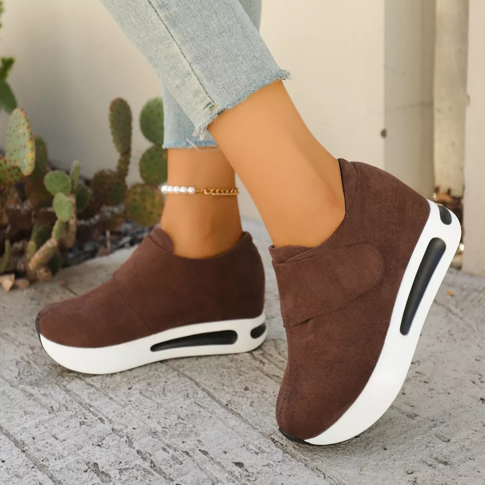 Round Toe Platform Sneakers, image 4