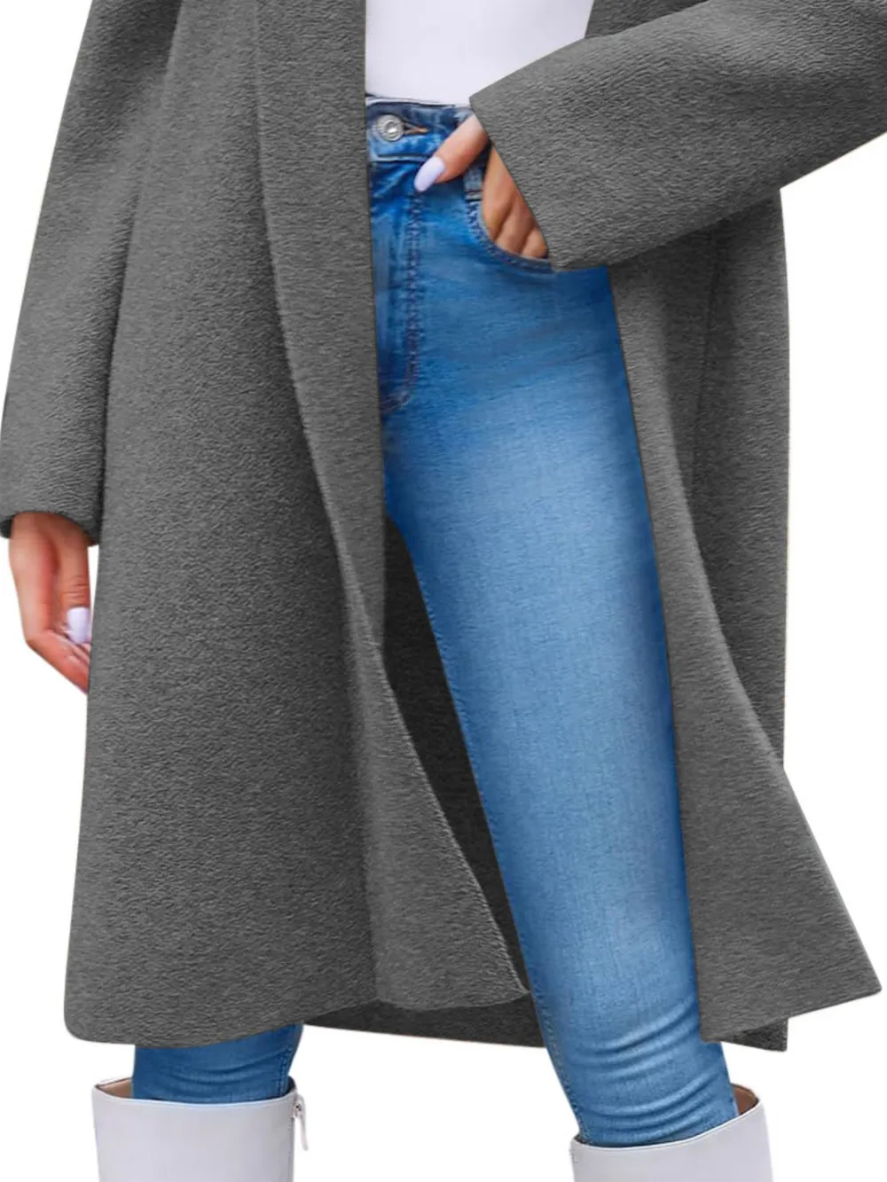 Open Front Longline Coat, image 5