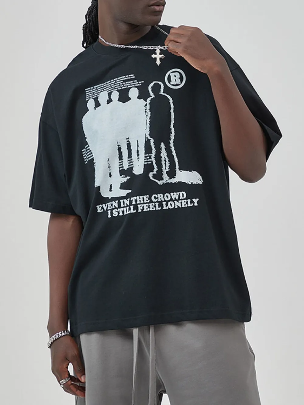 Men's Graphic Round Neck Short Sleeve T-Shirt, image 2
