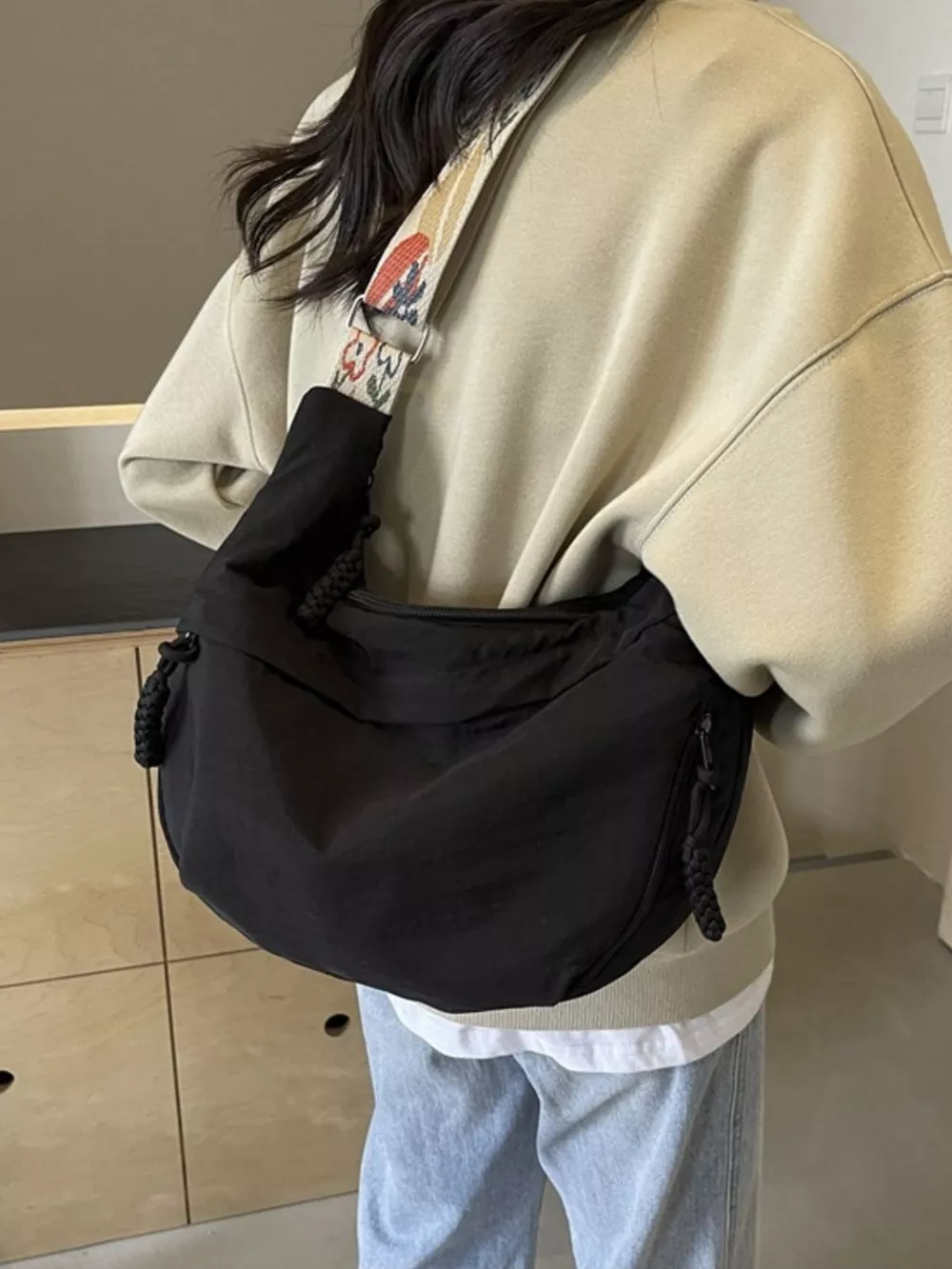 Adjustable Wide Strap Crossbody Bag, image 2