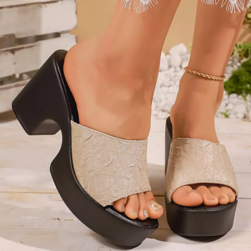 Open Toe Block Heels Sandals, image 9